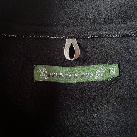 Full Zip Fleece Jacket Black With Gray Khaki Panels Men’s XL Mountain Fog - Picture 7 of 9